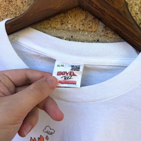 Vintage Single Stitch 1989 Jim Benton Mr. Barbeque Graphic T Shirt XL - Picture 10 of 13